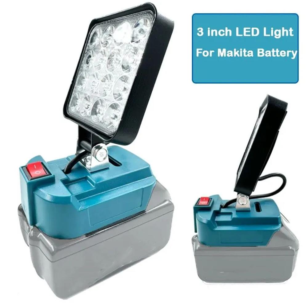 3 Inch LED For Makita 14.4V-18V Work Light Outdoor Flashlight Camping Lamp Li-ion Battery Emergency Lighting Cordless Lantern