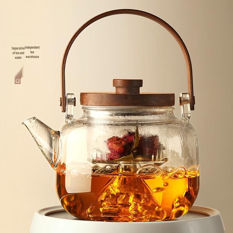 COKRSUPE Electric Ceramic Tea Stove Set with Glass Kettle