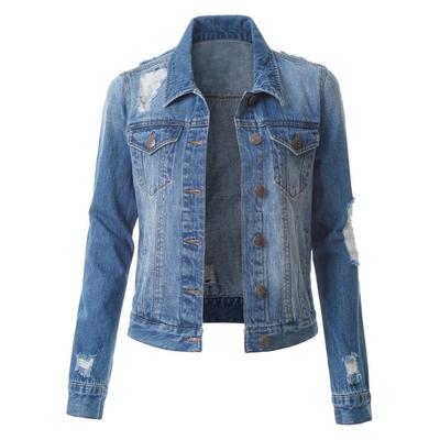 Jean Jacket Women Denim Jackets Autumn Fall Denim Jacket Women Spring Coat Female Womens Clothing Black Blue