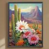 5D DIY Full Round Drill Diamond Painting Desert Cactus Flowers Home Decor