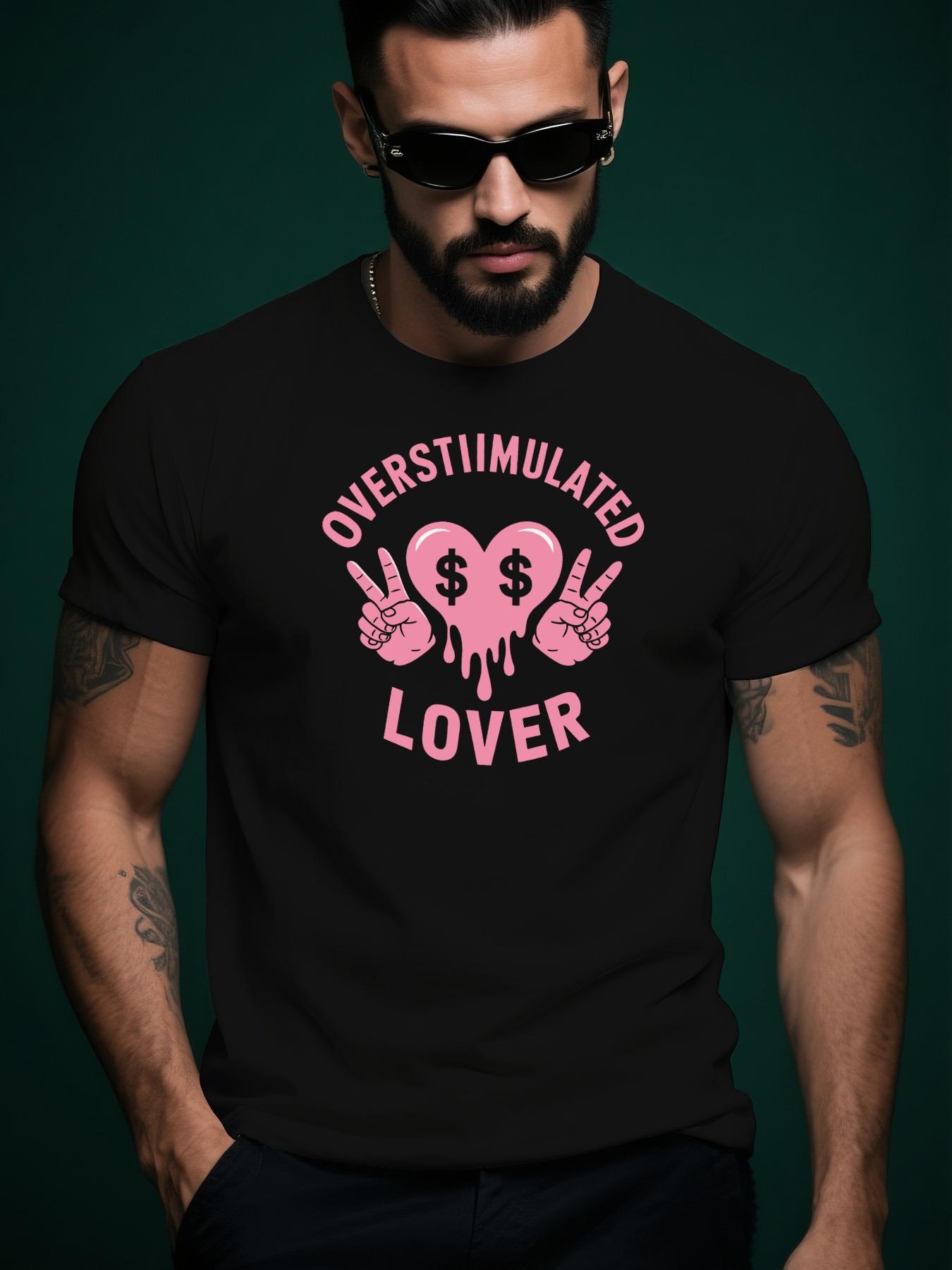 Short Sleeve Graphic Tshirt - Bold  LOVE IS LOVER  Print ... XXXL