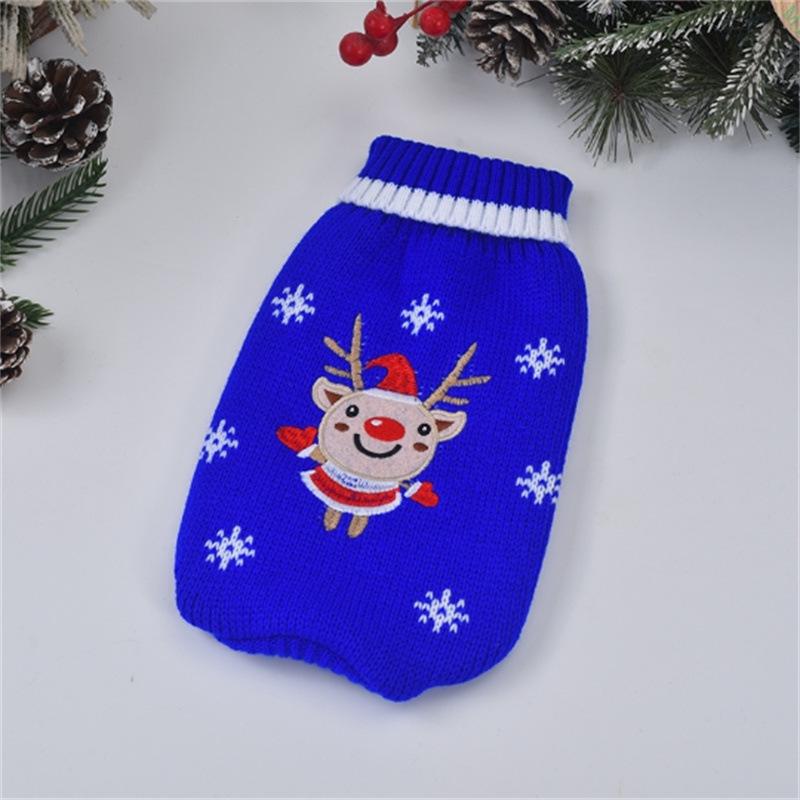 Pull de Noël chaud en tricot pour chats et chiens - Vêtements pour animaux d'automne/hiver