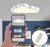 Creative White Cloud LED Ceiling Light Children's Bedrooms  Stepless Dimming Study Lamp with Remote Control Kitchen Lighting