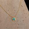 Fashionable Retro Niche Turquoise Pendant Necklace