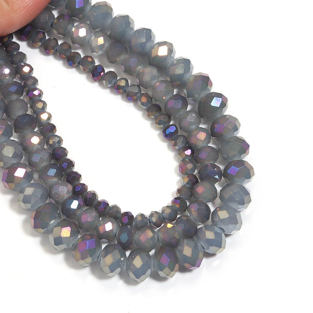 4 6 8mm Facettierte Kristallperlen Lila Tschechisches Glas Lose Spacer Perlen Für Schmuckherstellung DIY Bastelarbeiten Armbänder Halskette Zubehör