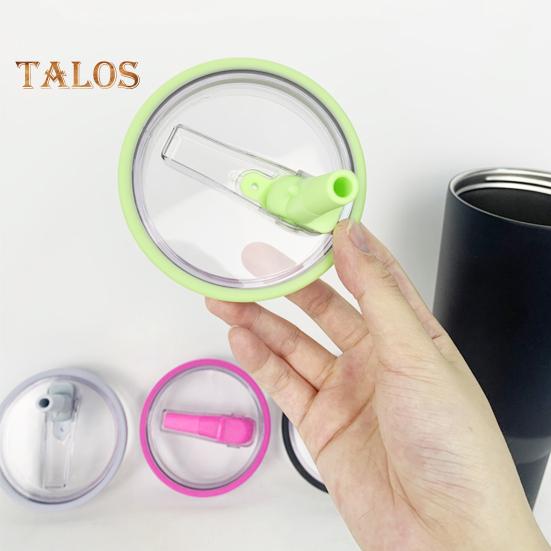 2 sady 40 oz víko sklenice se slámkou pro Stanley Quencher Opakovaně použitelné víko na brčko Náhradní kryt odolný proti stříkající vodě pro cestovní sklenici HydroJug