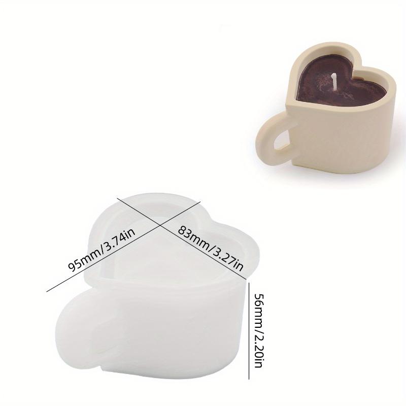 1PCS DIY resin mold, heart-shaped storage cup, candle cup mold, drip glue home decoration ornament, heart-shaped silicone mold