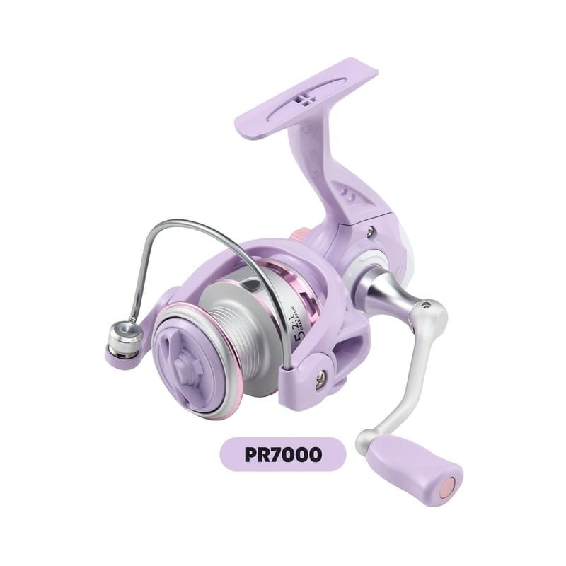 High Quality Purple Spinning Fishing Reel 1500-7000 Series Metal Spool and Stainless Steel Bearings Durable for Freshwater and Saltwater Fishing