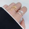 New Waterproof Cool Trendy Gold Plated Copper Dragon Adjustable Tail Ring Unisex Fashion Jewelry Newyear Gifts For Women Men