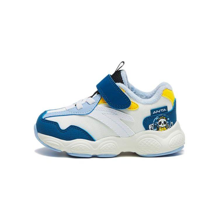 

Anta Детские кроссовки для бега, нескользящие, амортизирующие, износостойкие, низкие, для ходьбы, детская обувь, бело-сине-желтые 312240090-1 20