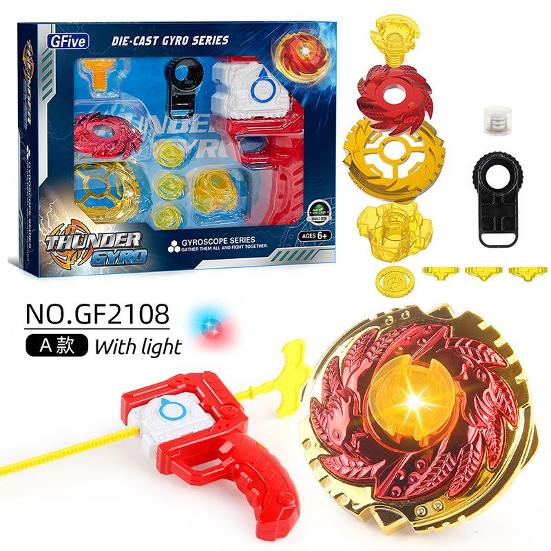 Bright Gf Nonelectric Alloy Spinning Top Lightup Phoenix Dragon Duel Set