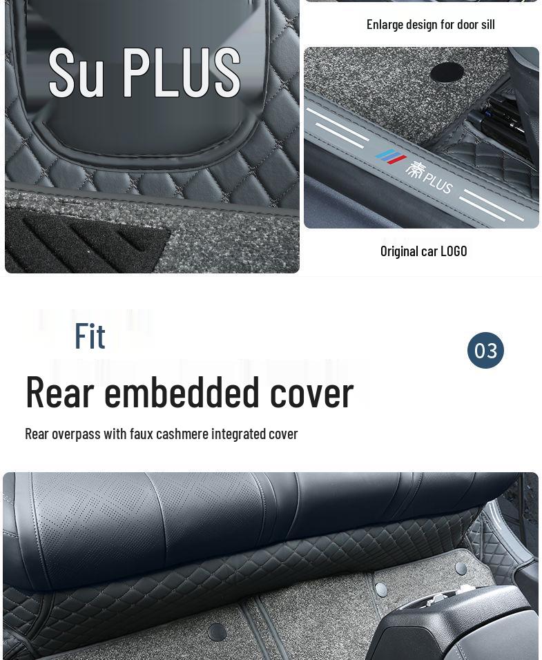 Double Layer Floor Mats for BYD Qin Plus/Plus DMi/Plus EV
