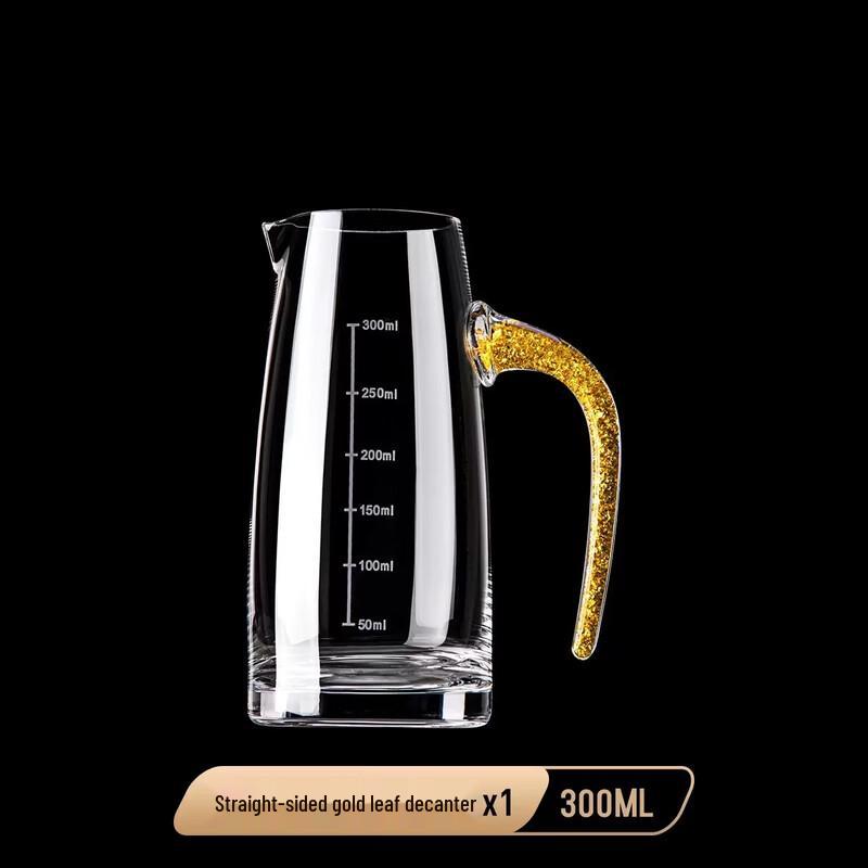 Handmade Gold Leaf Baijiu Decanter with Scale