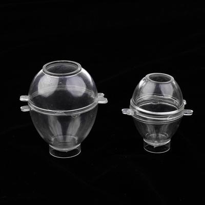 2 Pieces Egg Shaped Plastic Clear Candle Making Model DIY Supplies