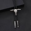 Elegante Bolo-Krawatte mit Stier-Anhänger Stier-Krawatte Western-Halskette Bolo-Krawatte Western-Cowboy-Kostüm
