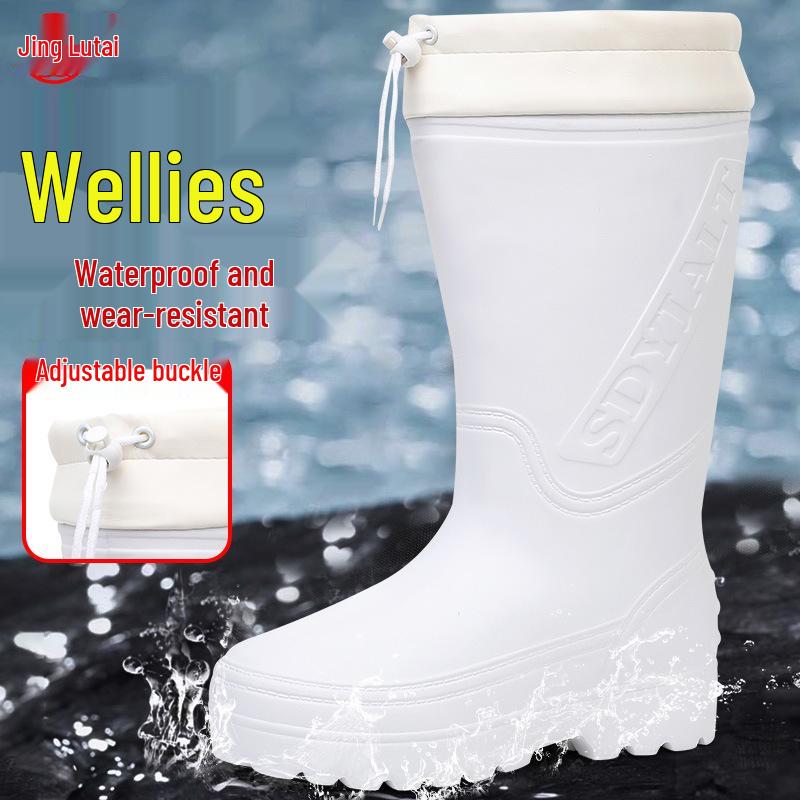 EVA Ultralight Plus Non-Slip Cotton Rain Boots for Men & Women - Ideal for Winter, Oil Resistant, Perfect for Fishery & Cold Storage.