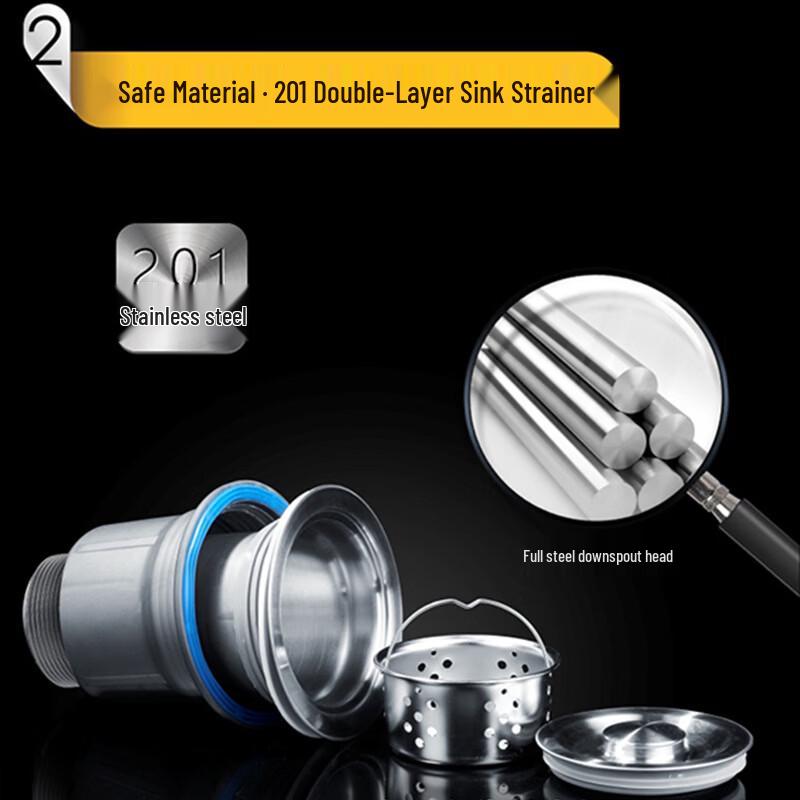 LISM Retractable Stainless Steel Single Sink Drain Pipe