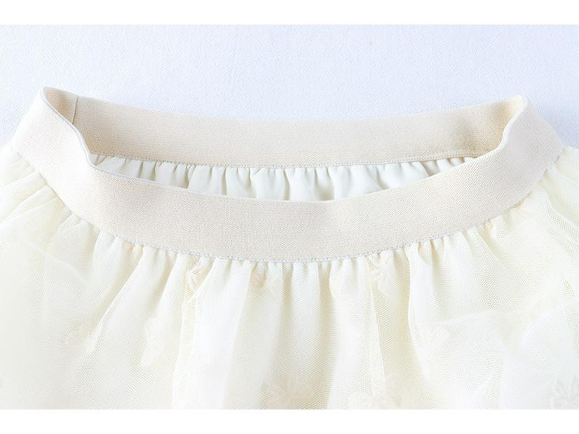 Clearance: Women's High-Waisted A-Line Mid-Length Gauze Skirt with Double-Layer Mesh