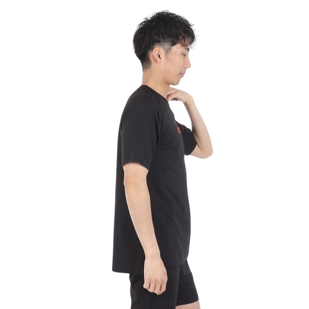 Colantotte Baseball Conditioning Shirt, Short Box Logo, DBDAC30, Quick-Drying, UV Protection (Black X Red/Large, Men's)