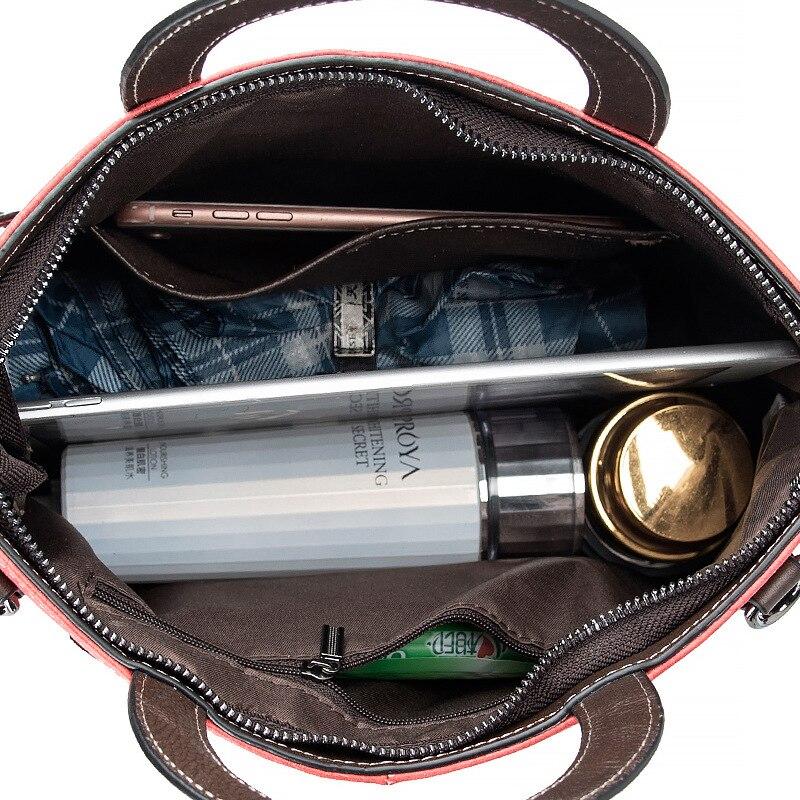 Johnature Retro First Layer Cowhide Luxury Women Handbags Genuine Leather Large Capacity High Quality Shoulder Bags