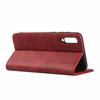 Suitable for Samsung Note20 Mobile Phone Leather Case A41 Calf Pattern Strong Magnetic Attraction Card Wallet Protective Case A91 Case