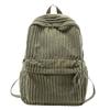 Sac à dos en velours pour l'école pour femmes automne et hiver nouvelle version coréenne simple étudiants du collège et du lycée grande capacité décontracté velours côtelé