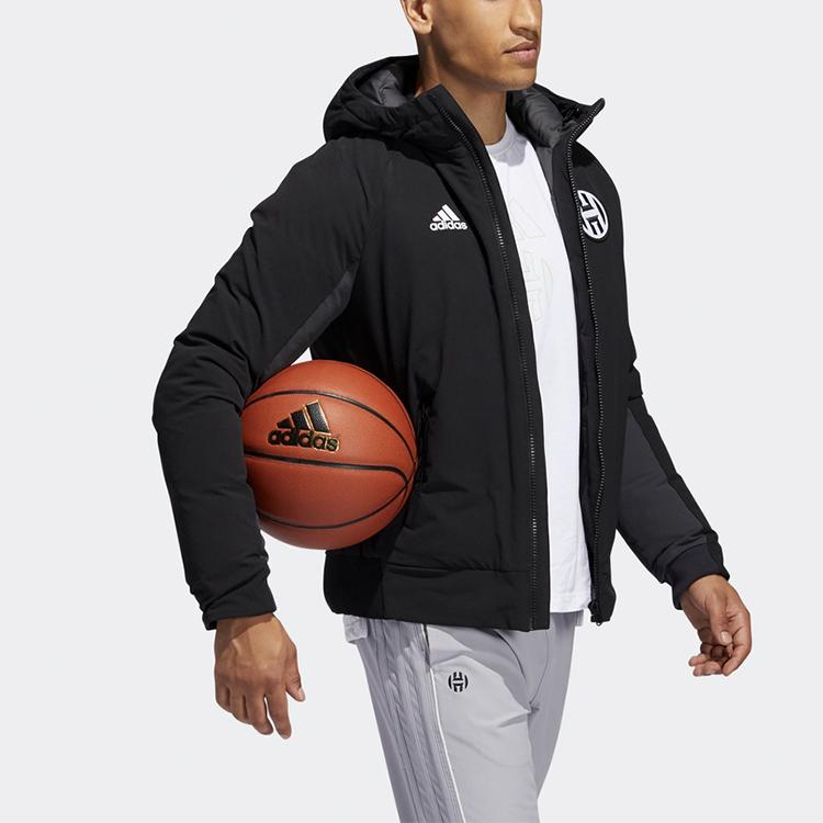 Adidas Harden Basketball Training Windproof Hooded Jacket Men Outerwear Black GI6665