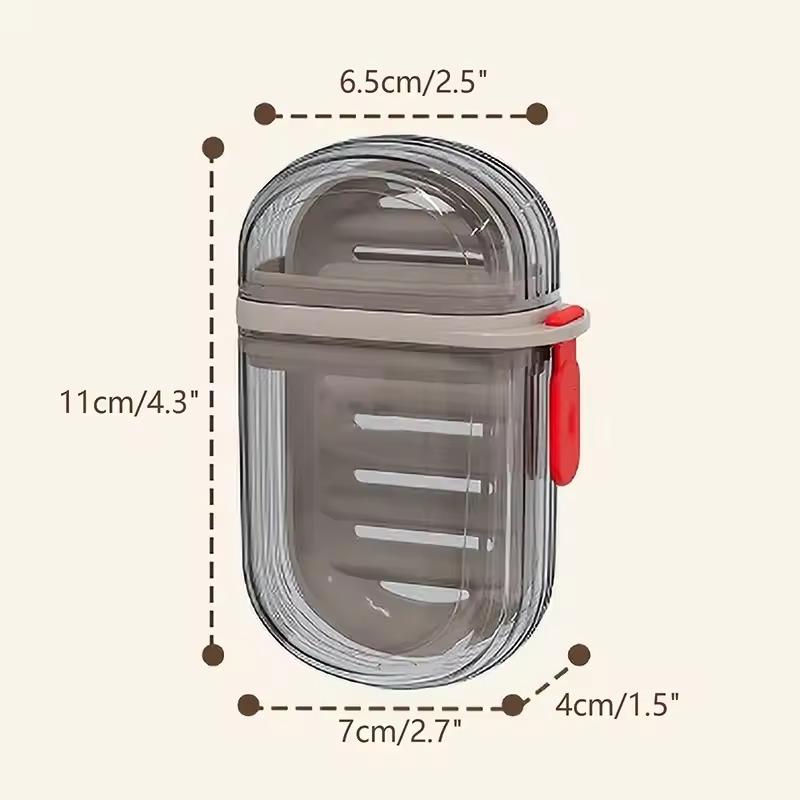 1/2PCS Portable Soapdish Sealed Storage Box Waterproof and Leak-proof Soap Storage Rack for TravelingCamping and Business Trip.