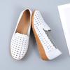 Damen Mokassins Fahrschuhe Lässige Slipper Loafer Damen Minimalistische Ballerinas Weiche Sommer Lochmuster Laufschuhe für Mutter