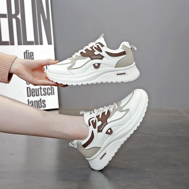 Spring Festival New Versatile Student Sports Running Shoes Women's Simple Platform Casual Single Shoes Breathable Low Top