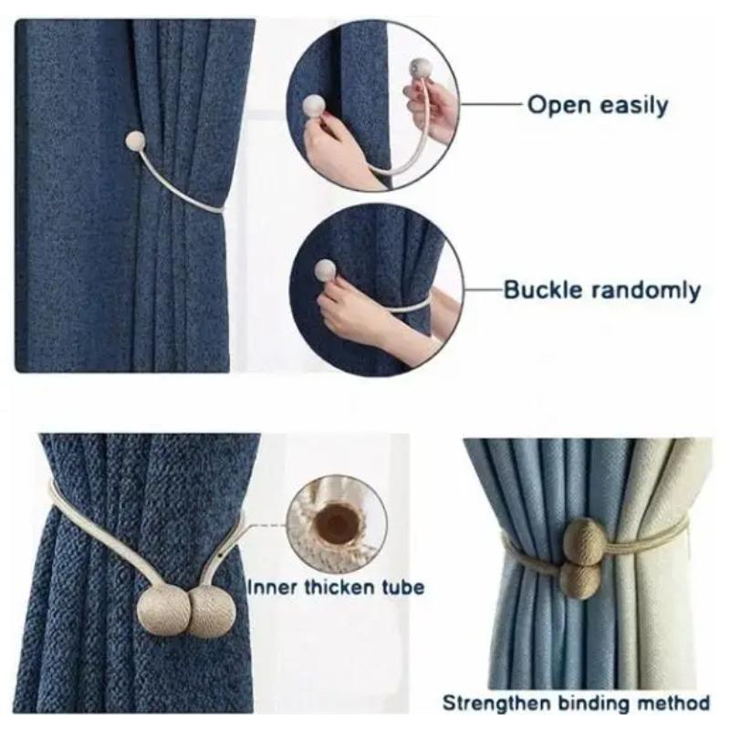 2 STÜCKE Magnetische Perle Ball Vorhang Schnallen Raffhalter Rücken Vorhang Holdbacks Schnalle Clips Stangen Haken Hause Dekorative Zubehör Neue