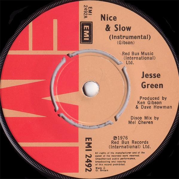 

7inch Record JESSE GREEN Nice Slow EMI2492 EMI 1976 UK SoulFunk Used