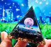 Orgonite Pyramid 60x60mm Natural Stone Pendant, 7 Chakras, Power Stone Ornament, Purification, Crystal Energy, Love Luck, Marriage Luck, Relationship
