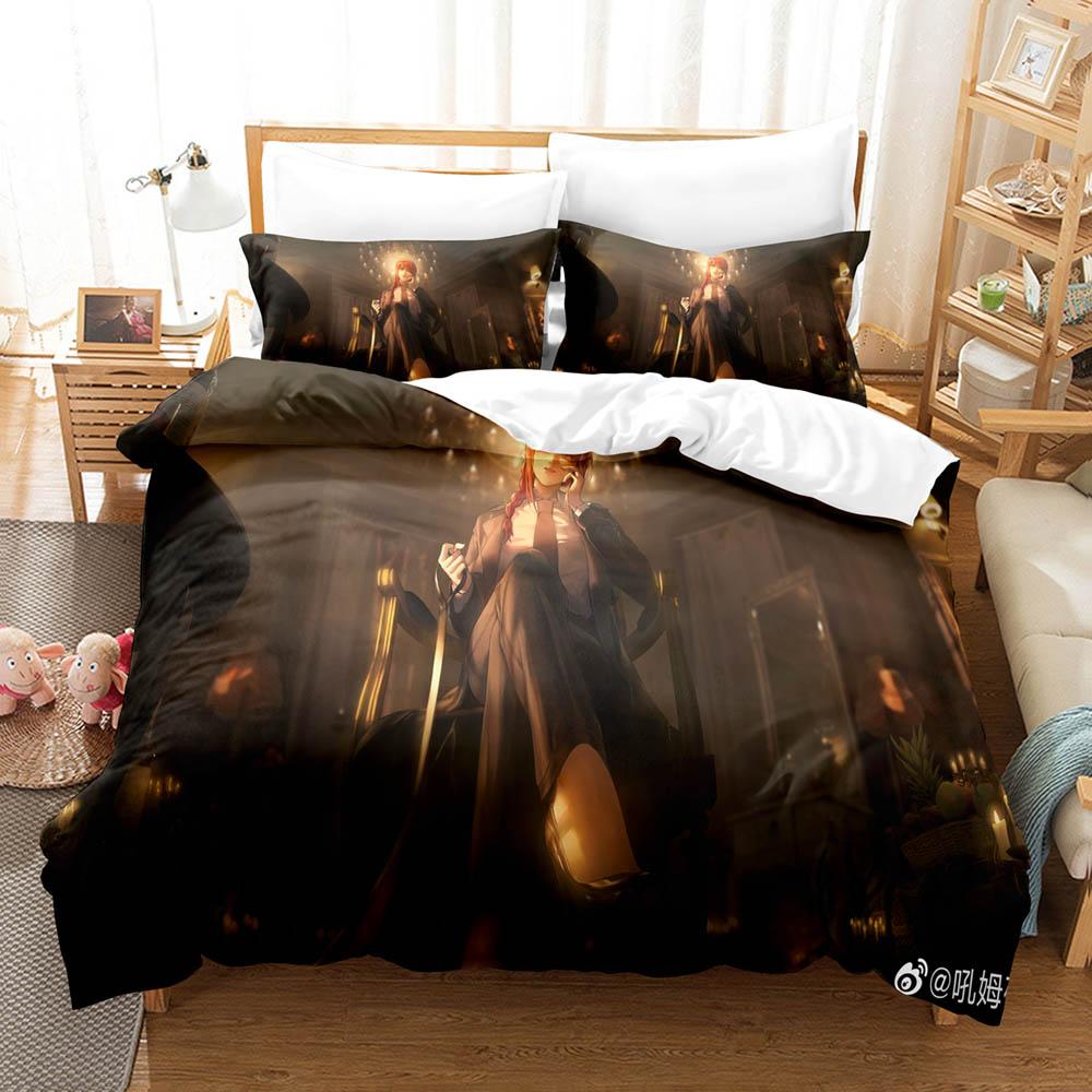 3D Print Anime Chainsaw Man Bedding Sets Duvet Cover Set With Pillowcase Twin Full Queen King Bedclothes Bed Linen Home Textiles