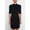 Black Stone Detailed Interlock Mini Knitted Dress Twoaw24el00395