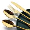 JANKNG 304 Stainless Steel Flatware Set Rainbow Dinnerware Set Gold Knife Fork Spoon Dinner Set Luxury Cutlery Silverware Set