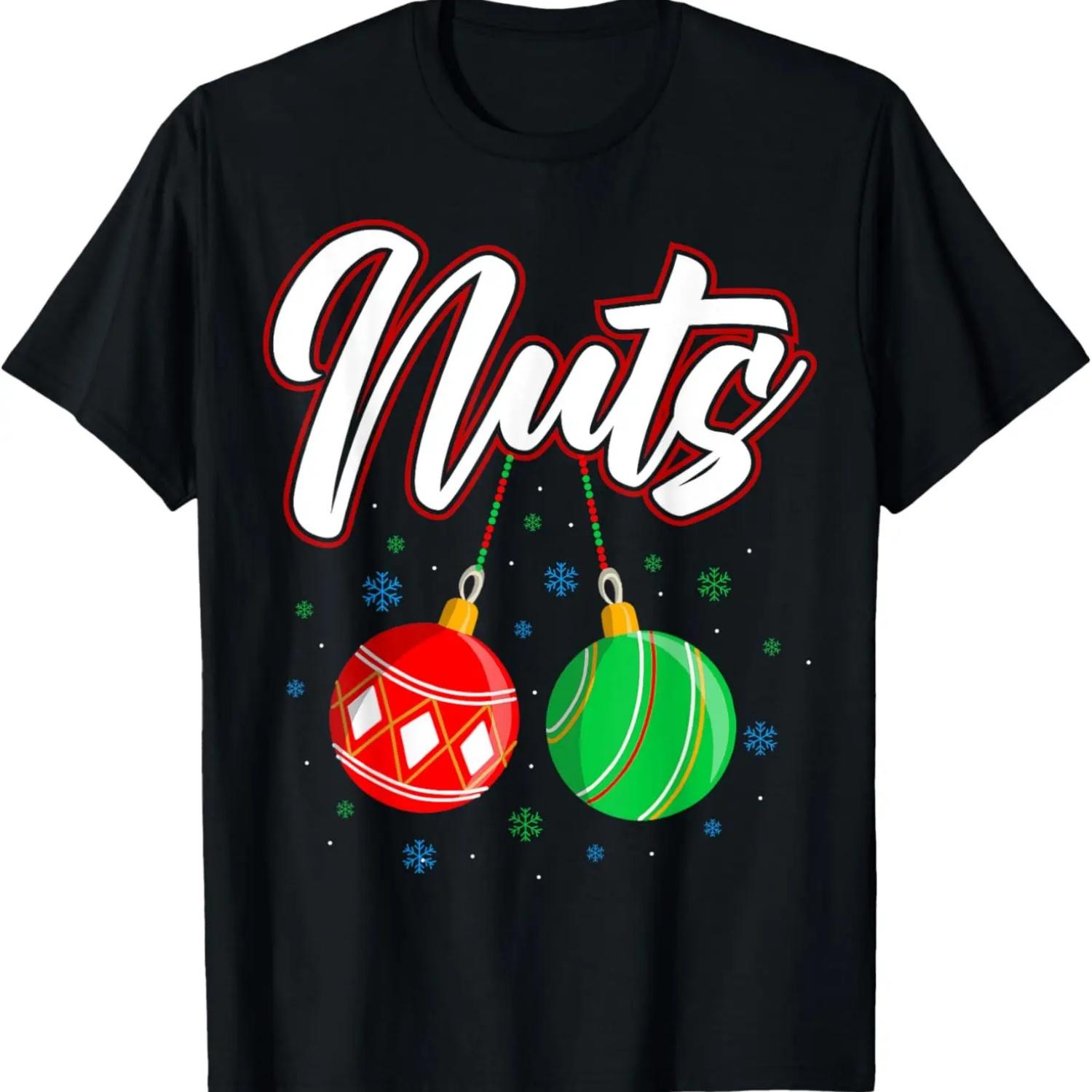 

Chest Nuts Christmas T Shirt Funny Matching Couple Chestnuts T-Shirt XXXXXL