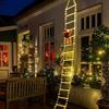 LED Christmas Decorations Fairy Lamp LED Ladder Lamp with Climbing Santa Claus Home Outdoor Christmas Light New Year Ornaments