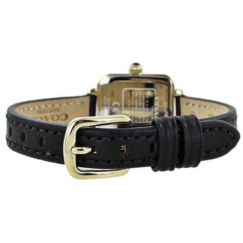 Coach Women's CASS Square Leather Watch with Leather Strap 14504225