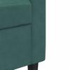 3 Piece Sofa Set with Cushions and Neck Rolls Dark Green Velvet
