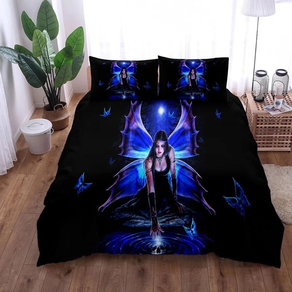 Angels Folk Tales Bedding Set King Queen Twin Single Size Duvet Cover Pillow Cases Bed Linen Set