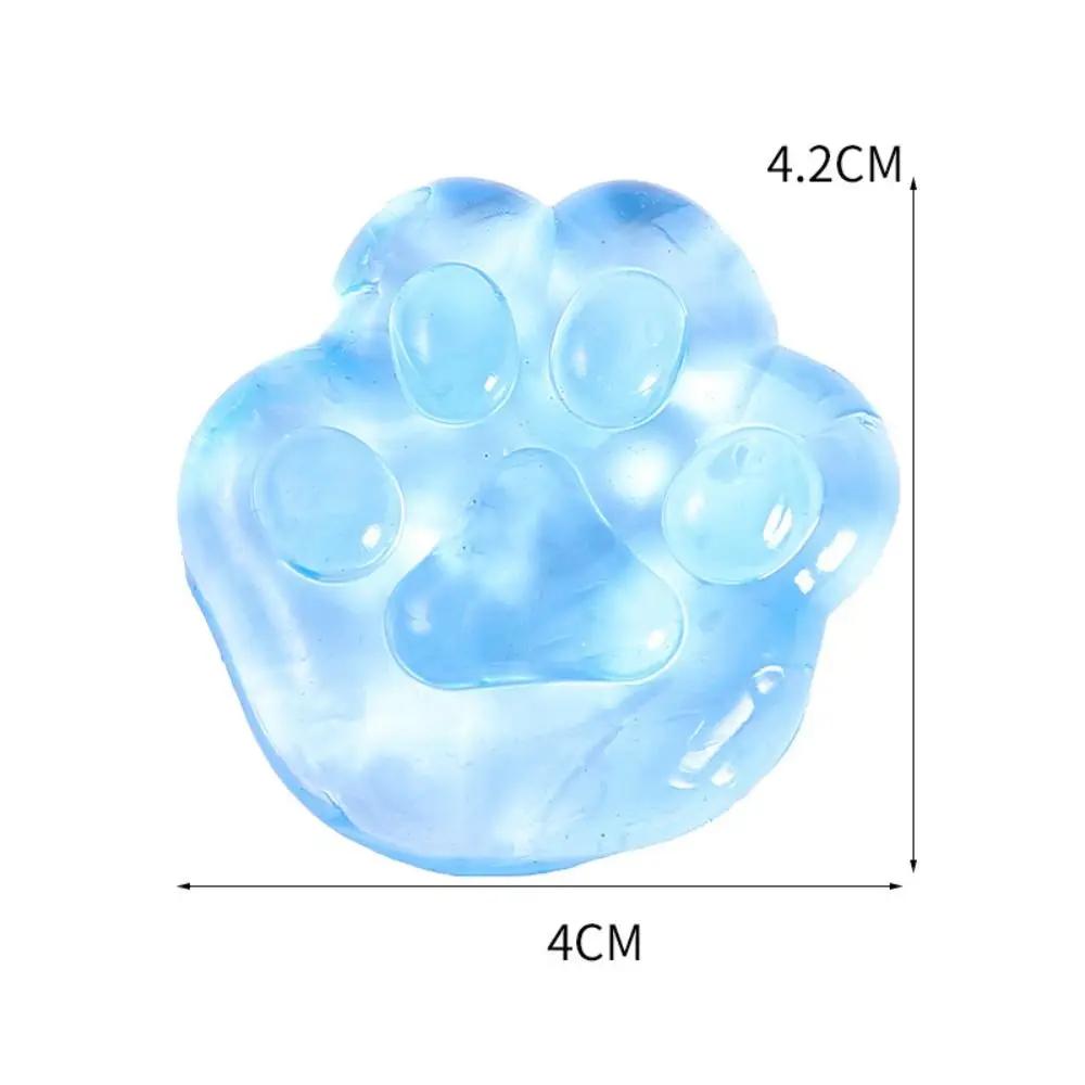 5/10/20 Stück Kawaii Katzenpfoten Klebrige Quetschspielzeuge Weiche, realistische Gelee-Glitzer-Katzenpfoten Transparente Quetschspielzeuge Kinder Erwachsene Geschenke