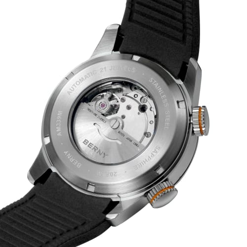 BERNY Watch Men's Mechanical Watch Men's Watch Men's Watch Men's Automatic Diving Watch | 20ATM Waterproof, Sapphire Glass, Comfortable Silicone Band,