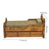 Modern Style 1:12 Scale Dollhouses Bedroom Furniture Set Wooden Toy Bed With Cotton Padded Pillow For Model Displays