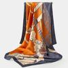 Pañuelos Cuadrados 90 Pañuelo de Satén Pañuelo de Seda Simulada Moda Pañuelo de Seda Versátil Tendencia Madre Pañuelo Cuadrado Pañuelo