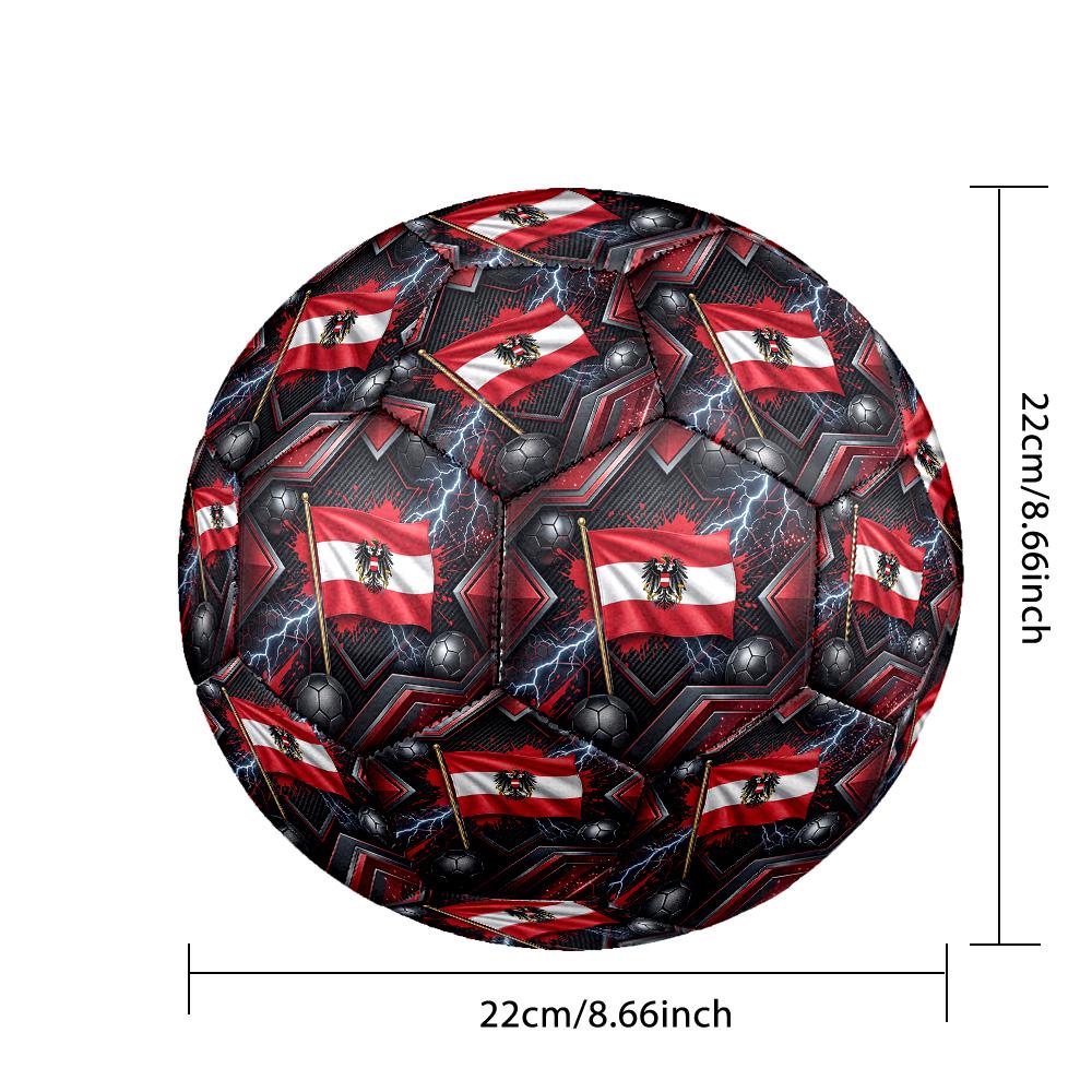 Austria Football Printed Size 5 Soccer Ball Wear Resistant Standard Adult Training Football Fan Gift for Indoor Outdoor Match Sports