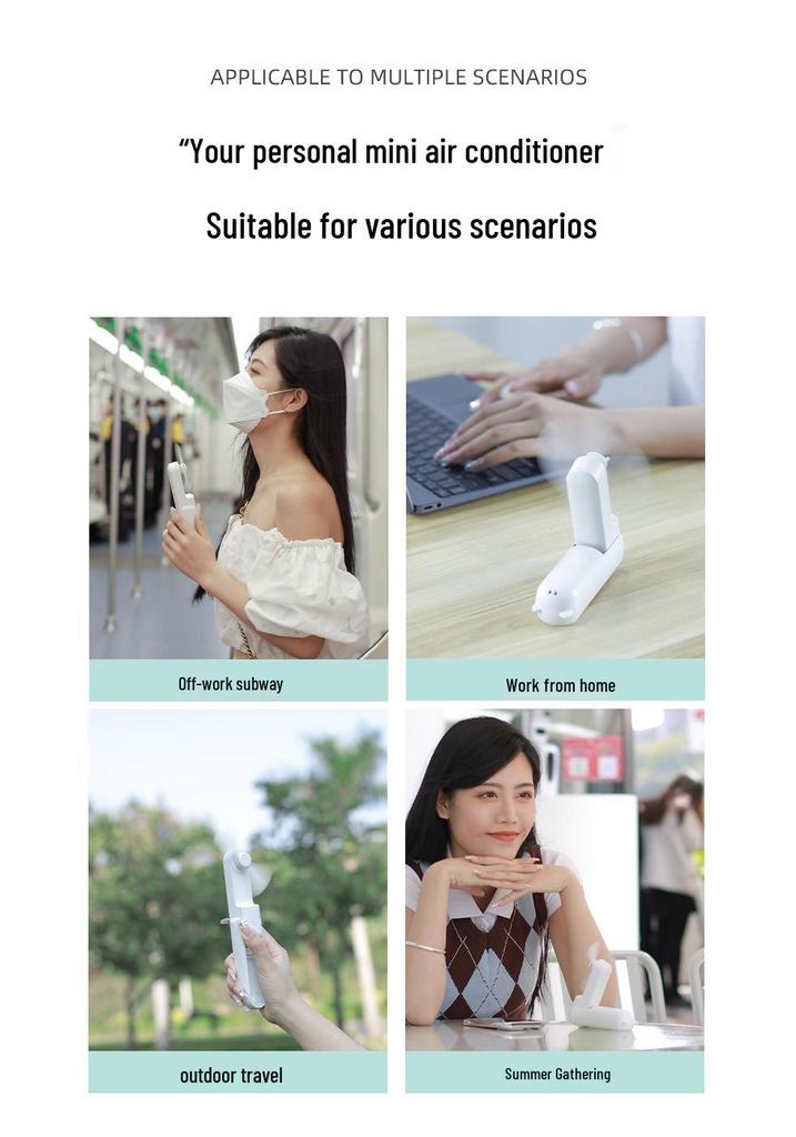 Best-Selling Multi-functional Portable Fan & Power Bank - Compact Handheld Cooling Solution and Smart Gift