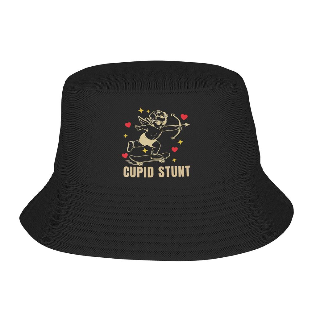 Cupid Stunt Funny Sarcastic  Bucket Hat For Men Women  Fisherman Hats Trendy Hunting Caps Personality Outdoor Pattern Sun Hats