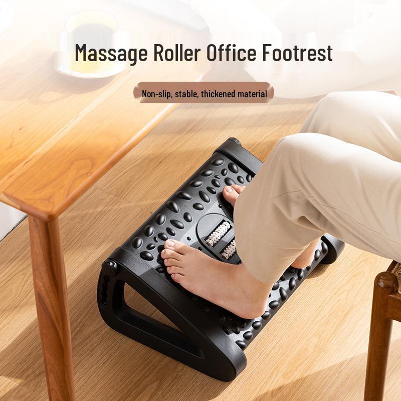 Office Footrest: Ergonomic Lumbar Support, Massage Footstool for Pregnant Women & Car Use
