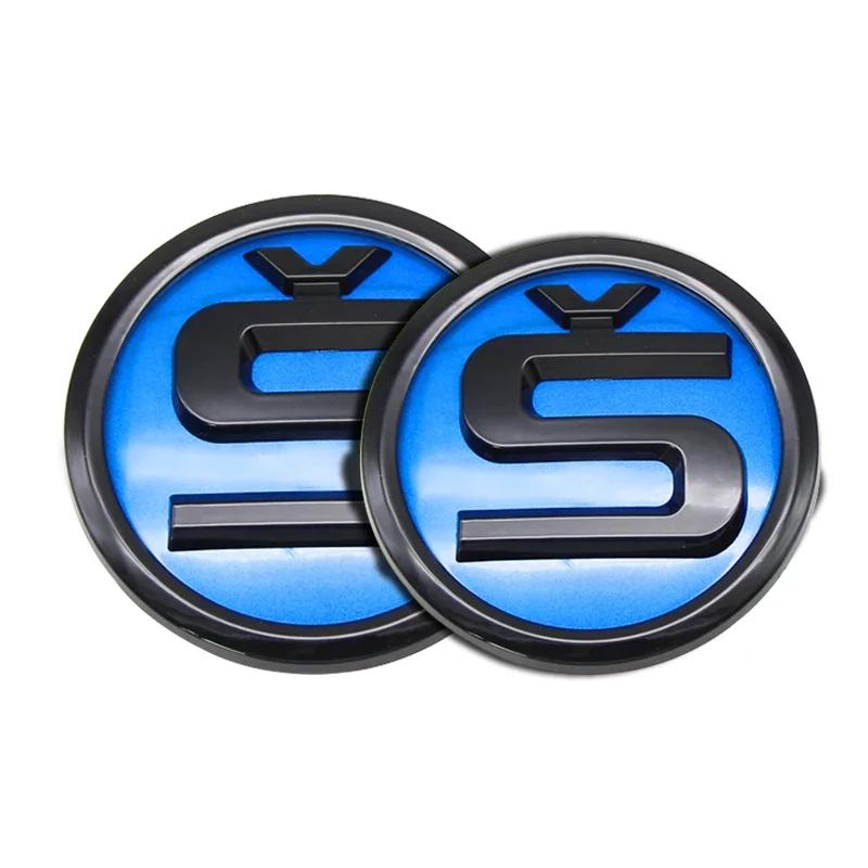 Car Sticker 2026 Hot 2pcs Car Front Hood Badge Rear Trunk Emblem Replacement Sticker For Skoda Yeti VRIS Rapid Octavia a5 a7 Kod